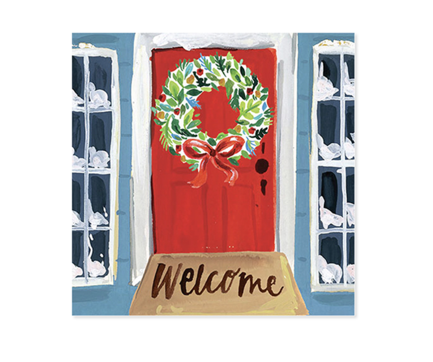 Pop-Up Festive Door With Light Card