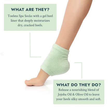 Moisturizing Heel Socks Green