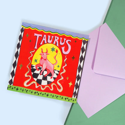 Taurus Zodiac Card