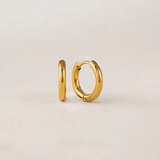 Tube 15mm Hoop Earrings Silver