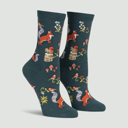 Women's Crew Socks Foxy, I Think I Love You!