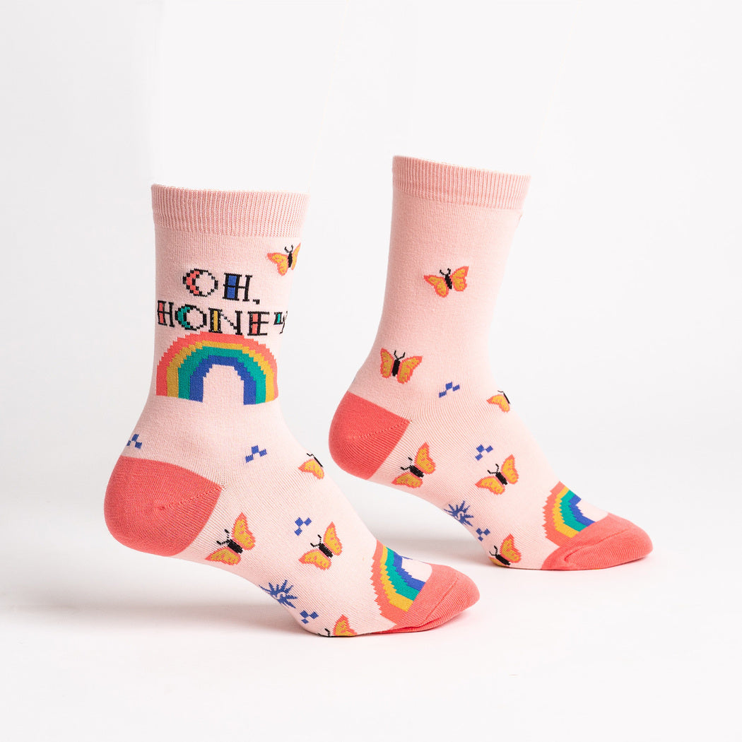 Women's Crew Socks Oh, Honey