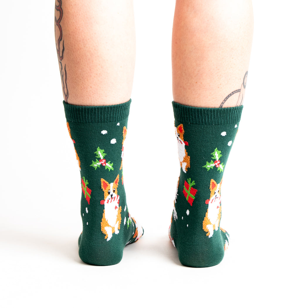 Women's Crew Merry Corgmas Socks