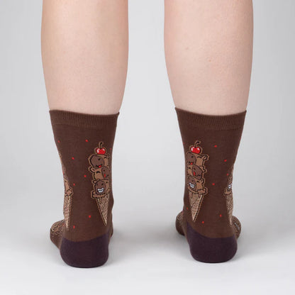 Women's Crew Socks Choco-bara Ice Cream