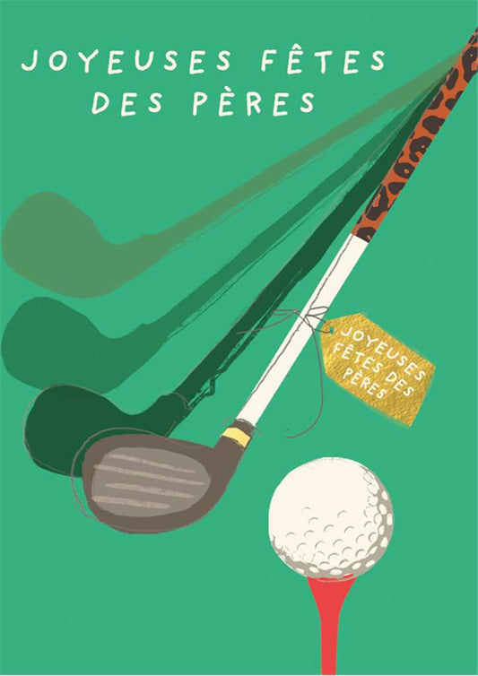 Joyeuses Fêtes des Pères Golf Card