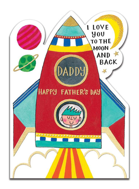 Love You To The Moon And Back Father's Day Card