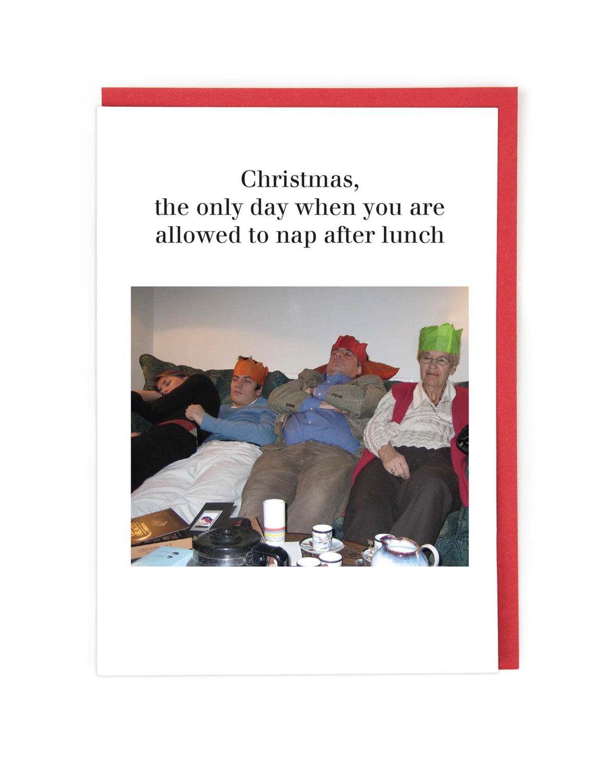 Nap After Lunch Christmas Card