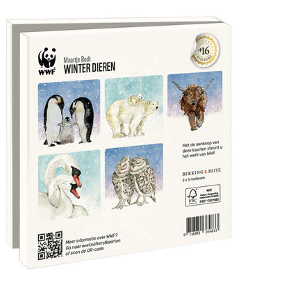 WWF Winter Dieren Assorted Holiday Wallet Note Cards