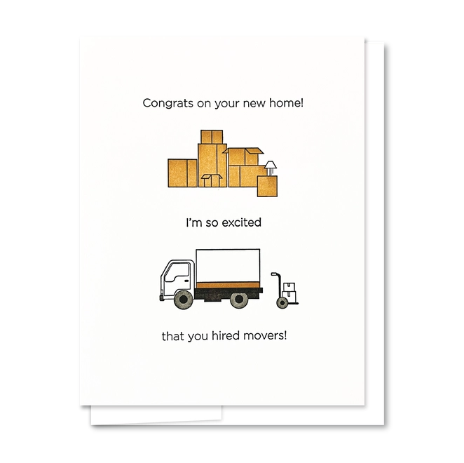 Hired Movers Letterpress Cards