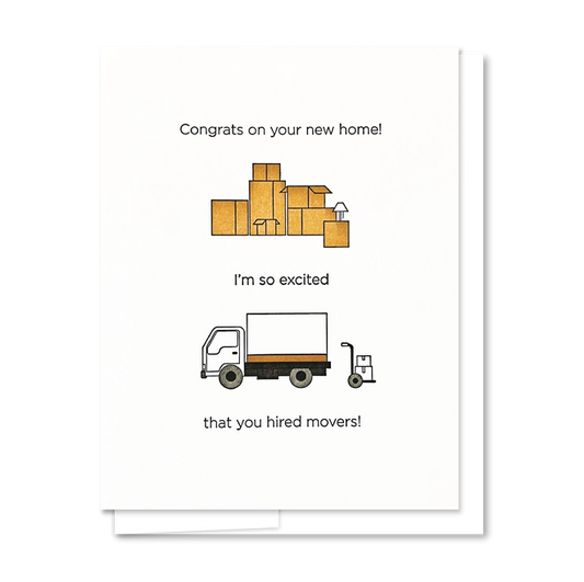 Hired Movers Letterpress Cards