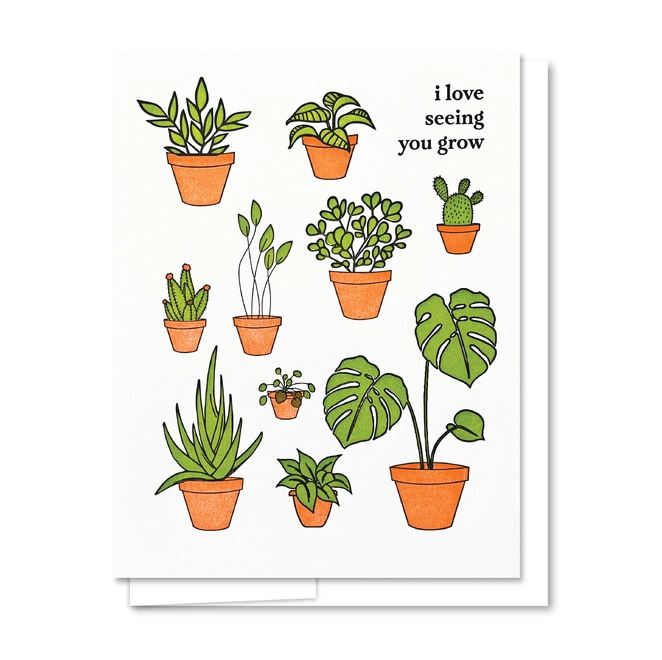 Grow Letterpress Greeting Card