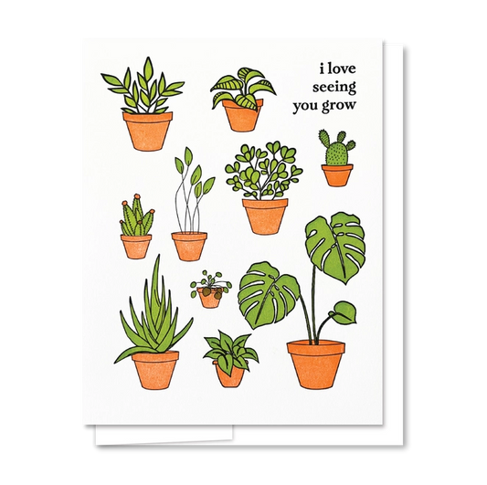 Grow Letterpress Greeting Card