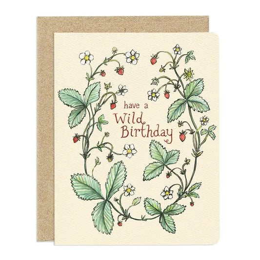 Wild Strawberries Birthday Card