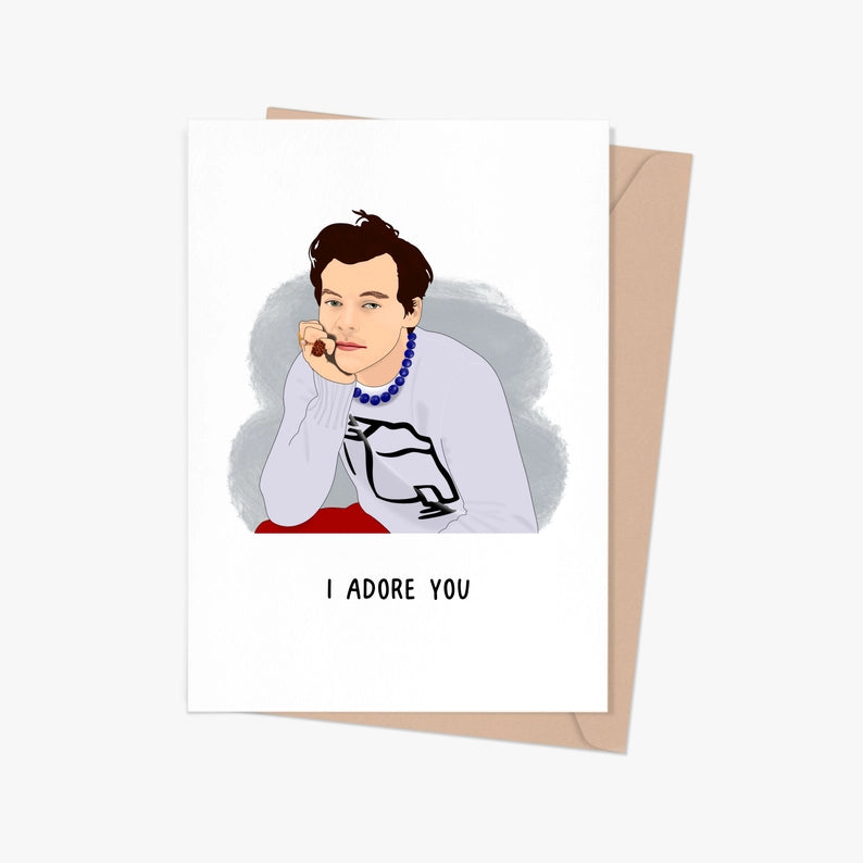 Harry Styles I Adore You Greeting Card