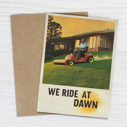 We Ride At Dawn Funny Vintage Father's Day Card