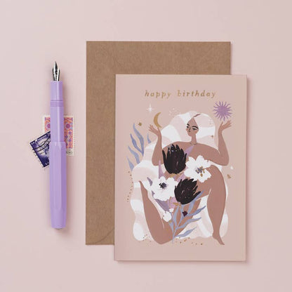 Virgo Star Sign Maiden Zodiac Birthday Card