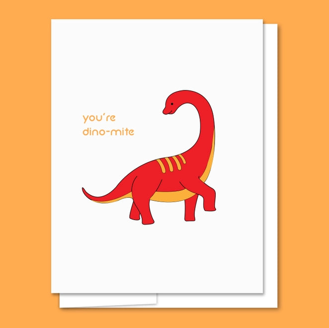 Dino-mite Letterpress Card