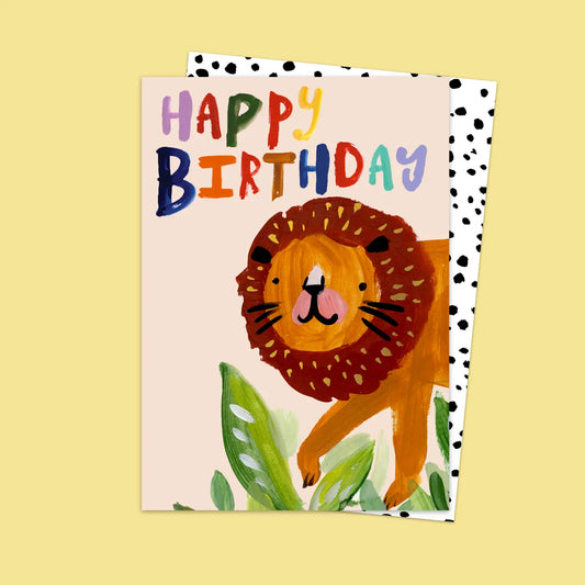 Happy Birthday Lion Card