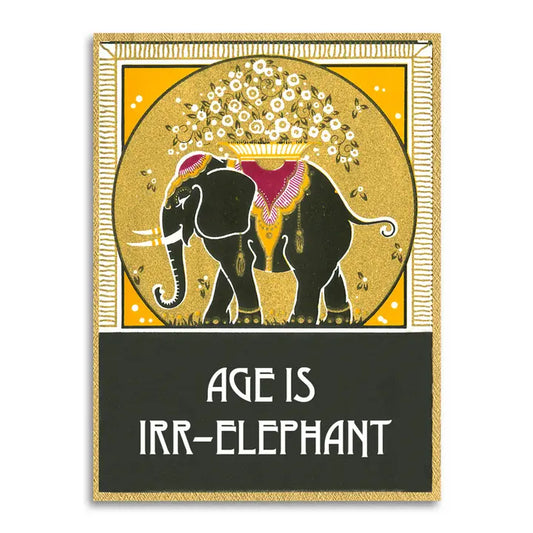 Age Is Irr-Elephant Vintage Birthday Card