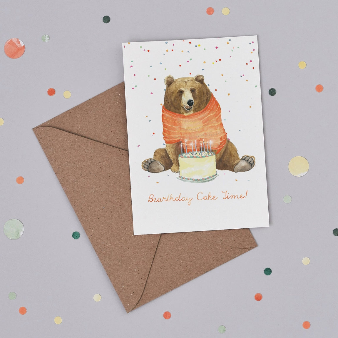 Bearthday Cake Time Birthday Card