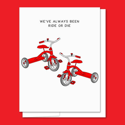 Ride or Die Letterpress Card