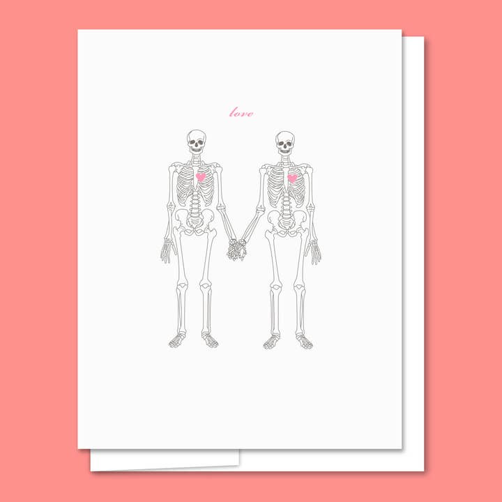 Skeletons Letterpress Card