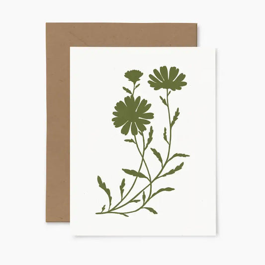Daisy Silhouette Card