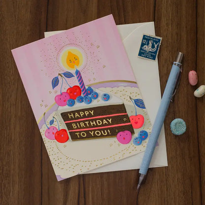 Berry Serenade Birthday Greeting Card