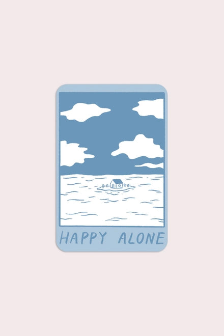 S79 Happy Alone (Blue Skies) Vinyl Sticker