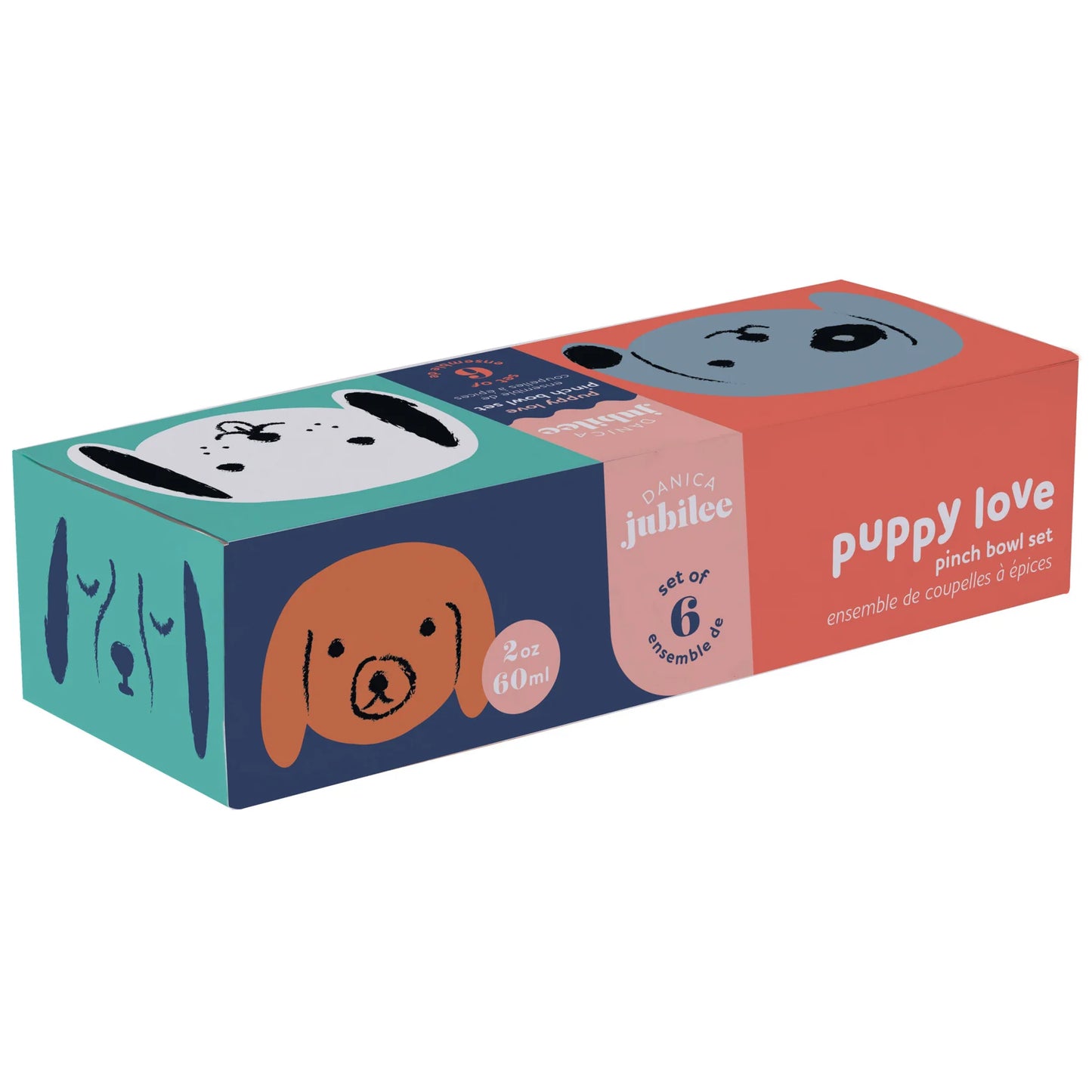 Puppy Love Shaped Pinch Bowls Set of 6