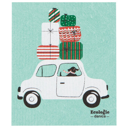 Swedish Dishcloth Winter Wheels Dog