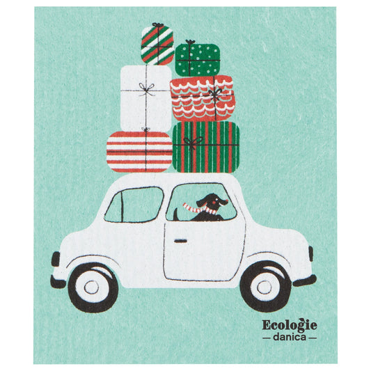 Swedish Dishcloth Winter Wheels Dog