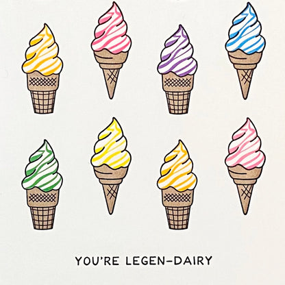 Legen-dairy Letterpress Card