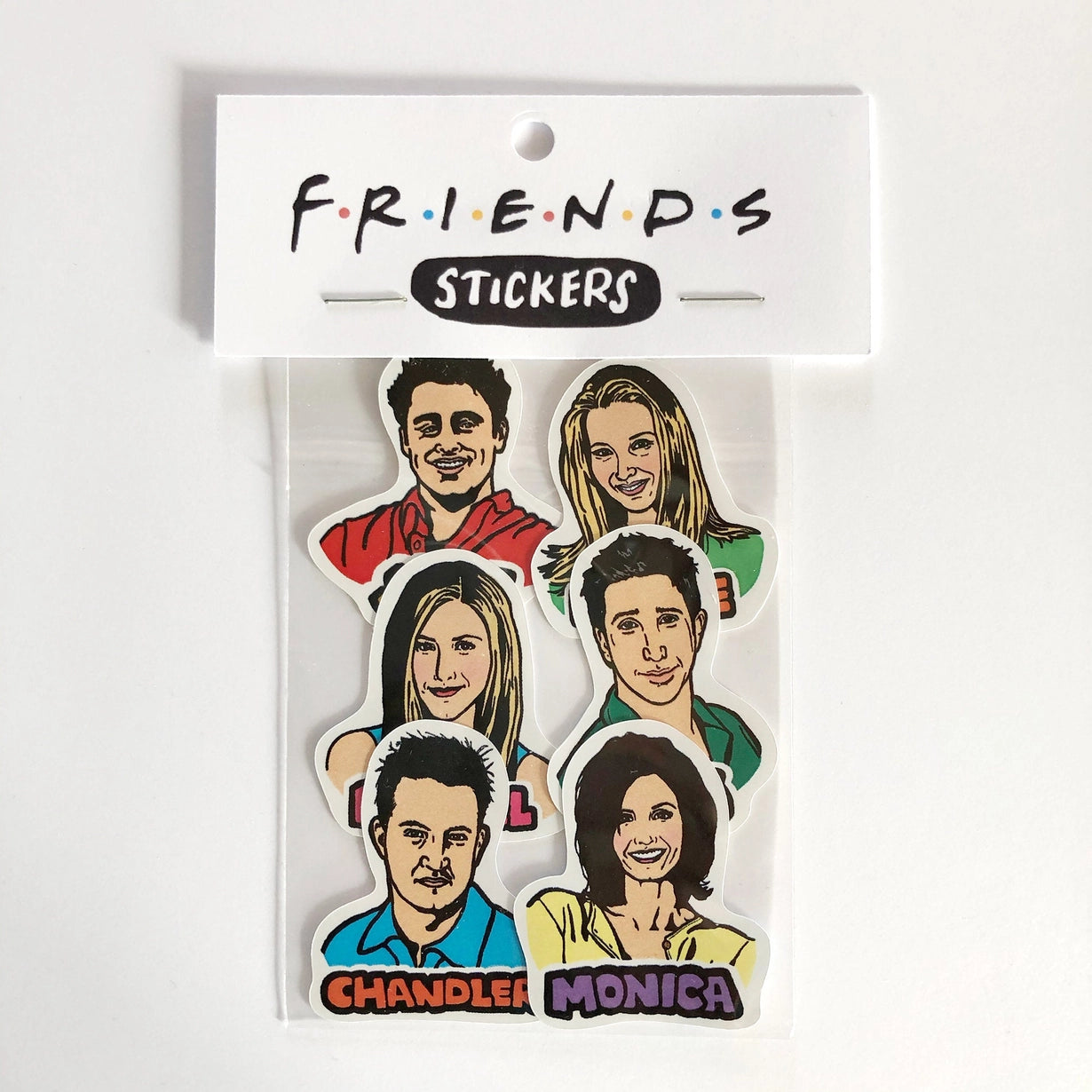 Friends characters Die Cut Stickers 6 Pack