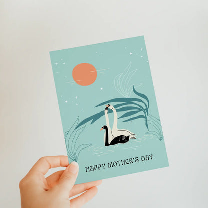 Swans Mother's Day Greeting Card