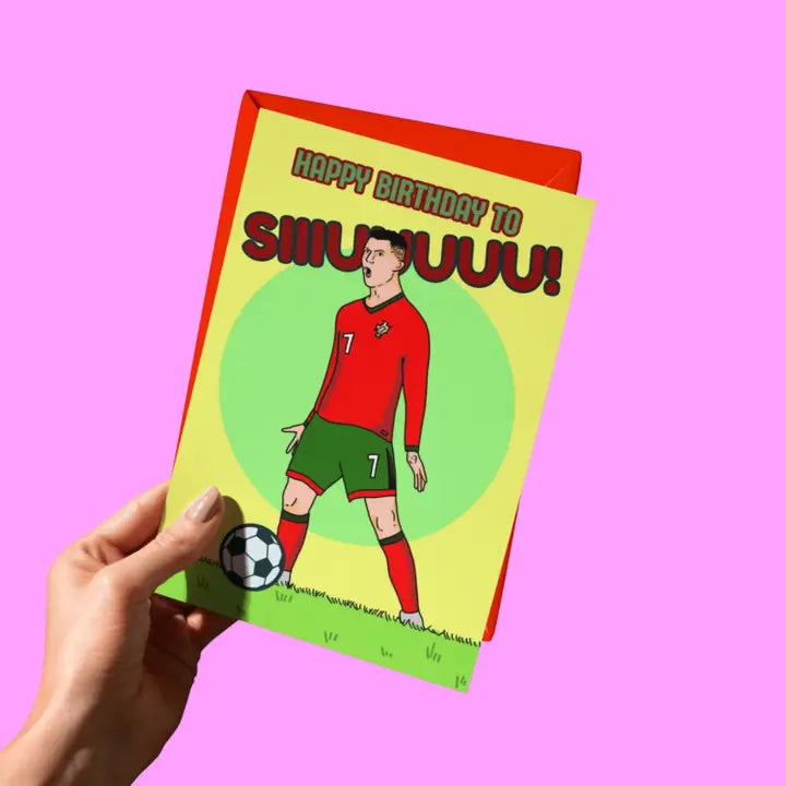 Happy Birthday to SIIUUUU! Soccer Greeting Card