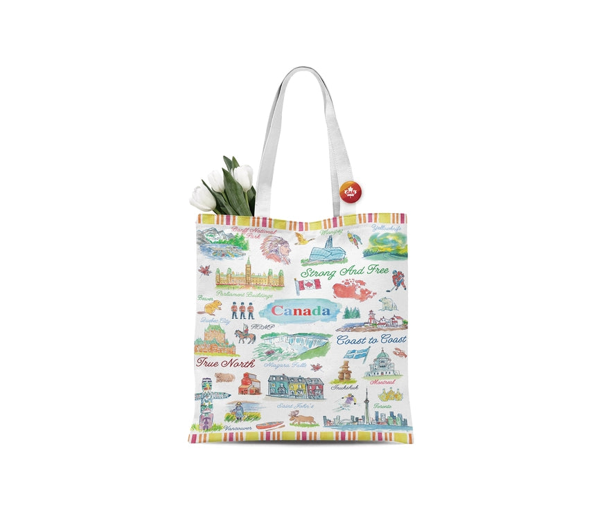 Canada Coast To Coast Canvas Tote Bag