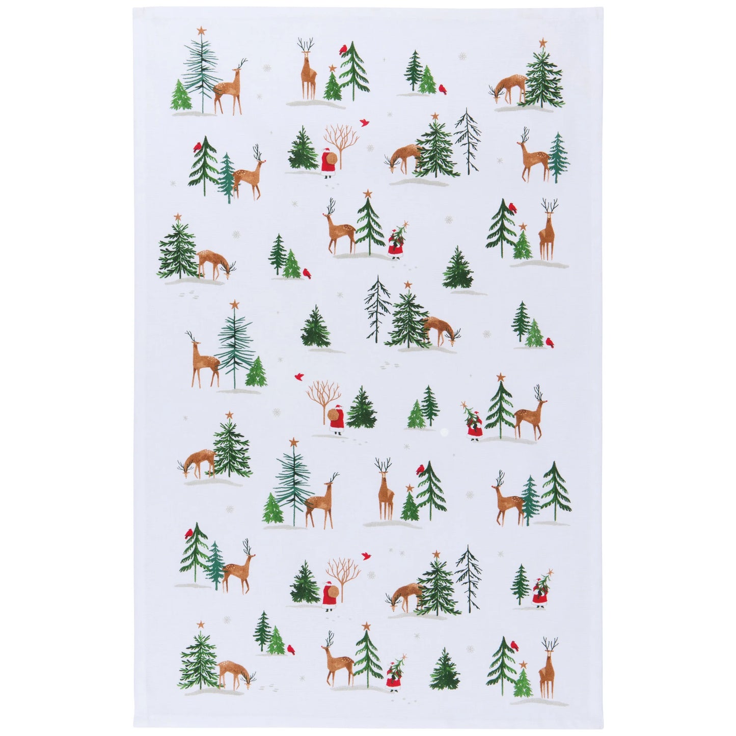 Santa's Reindeer Tea Towel