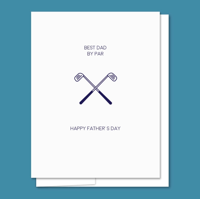 Best Dad by Par Letterpress Father's Day Card