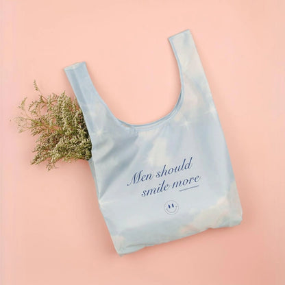 Men Should Smile More Foldable Nylon Tote