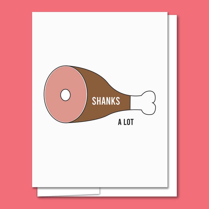 Shanks A Lot Letterpress Thank You Card