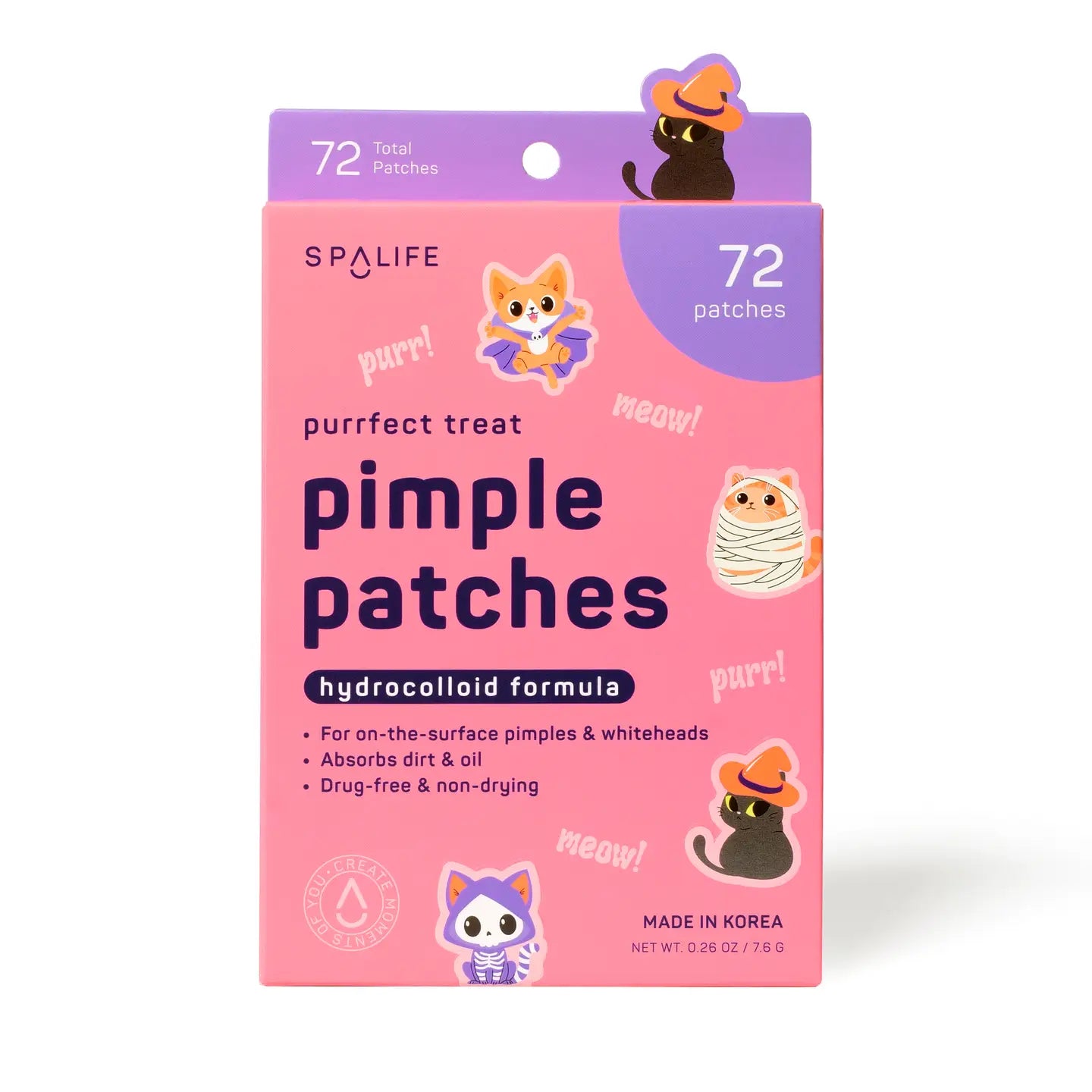 Purrrfect-Treat Hydrocolloid Halloween Pimple Patches