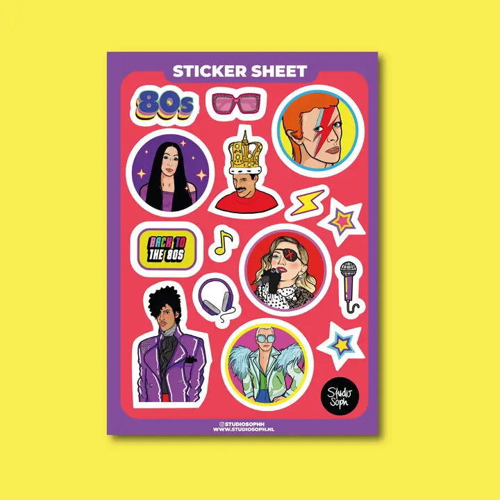 80's Icons Sticker Sheet