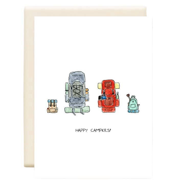 Camper Family Baby Greeting Card