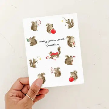 Sweet Christmas Squirrels Card