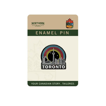 Toronto Retro Rainbow Skyline Enamel Pin