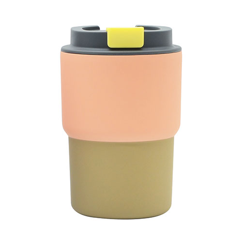Coffee Express Pastel Peach Short Travel Mug