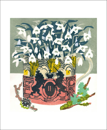 Snowdrops In A Coronation Mug Card