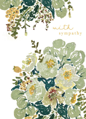 White Floral Sympathy Card