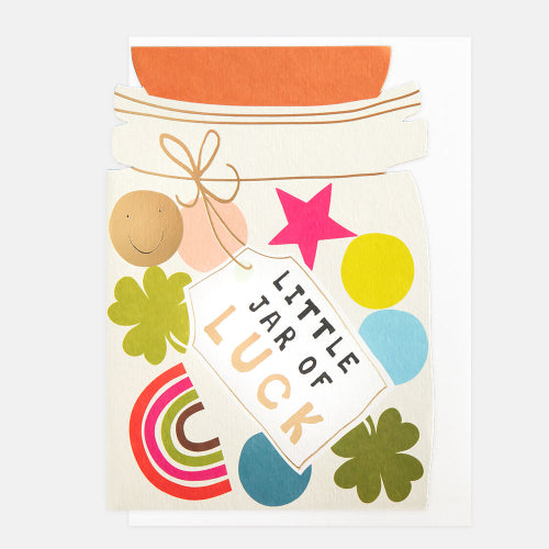 Little Jar Of Luck Jar With Tag Card